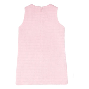 Tutu du Monde - Vestido de tweed con hojas rosa empolvado | Rosa empolvado