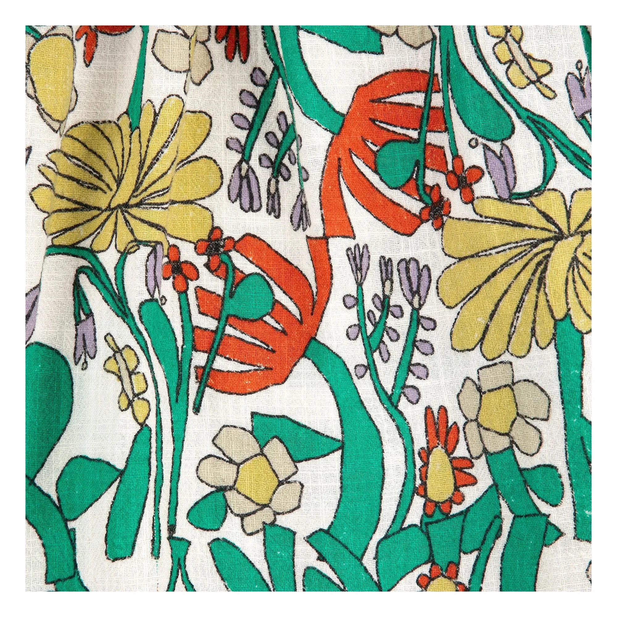 Bobo Choses - Falda de algodón orgánico con estampado de flores | Blanco