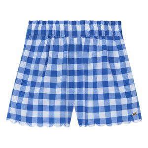 Tartine et Chocolat - Blusa bordada y conjunto de pantalón corto de cuadros | Azul real