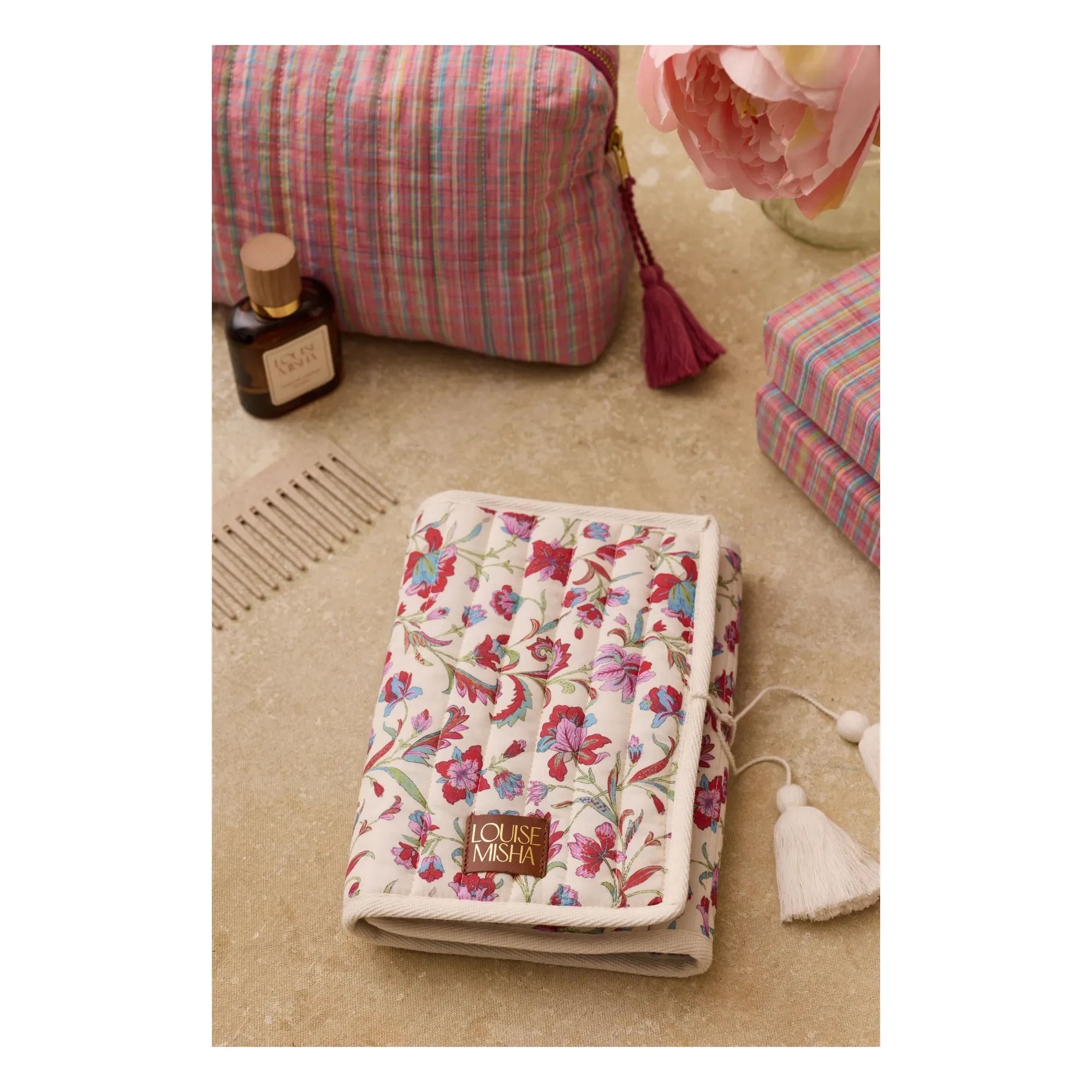 Louise Misha - Estuche para brochas de maquillaje Teila | Crema