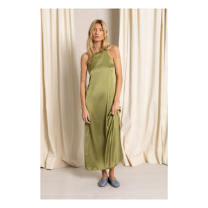 Smallable Mujer - Vestido de Satén Zelie | Verde anís