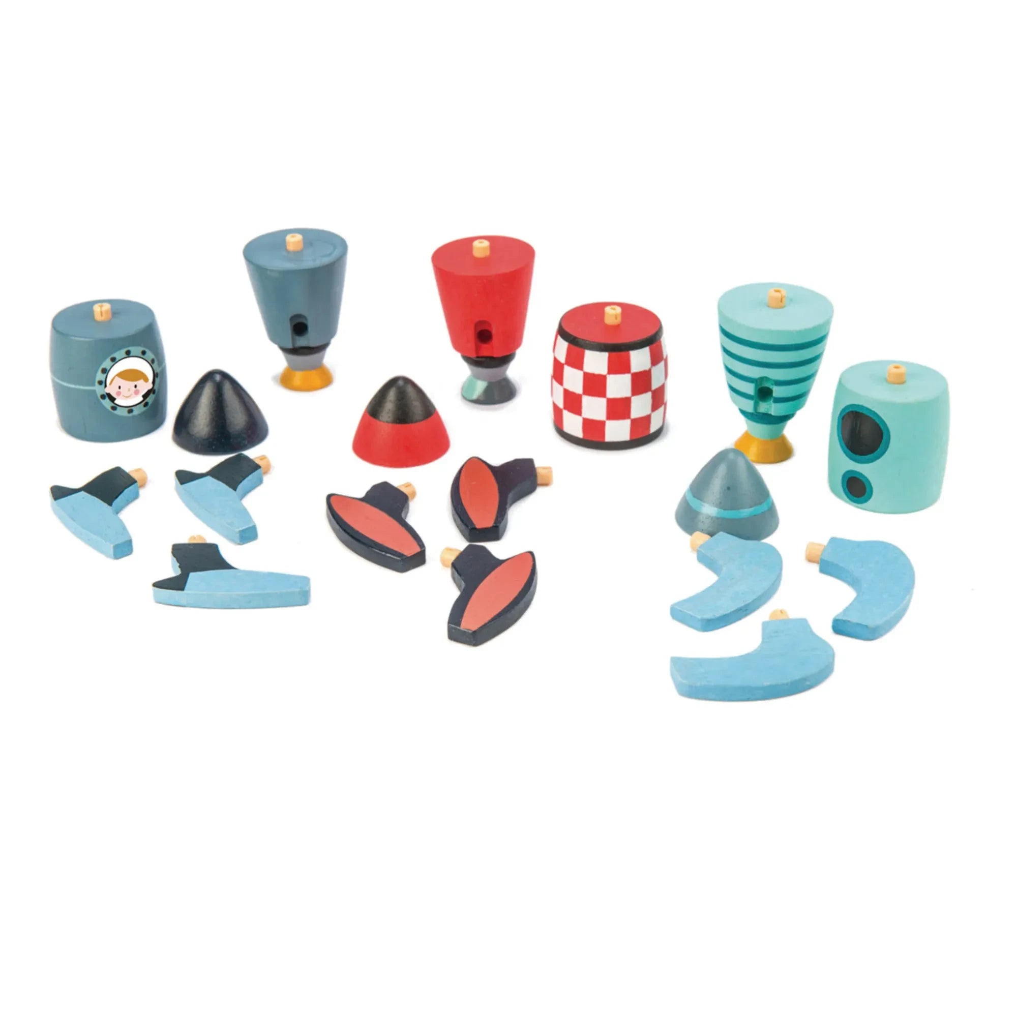 Tender Leaf Toys - Juego de Construcción de Cohetes - Set de 3