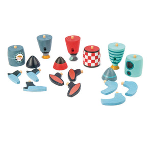 Tender Leaf Toys - Juego de Construcción de Cohetes - Set de 3
