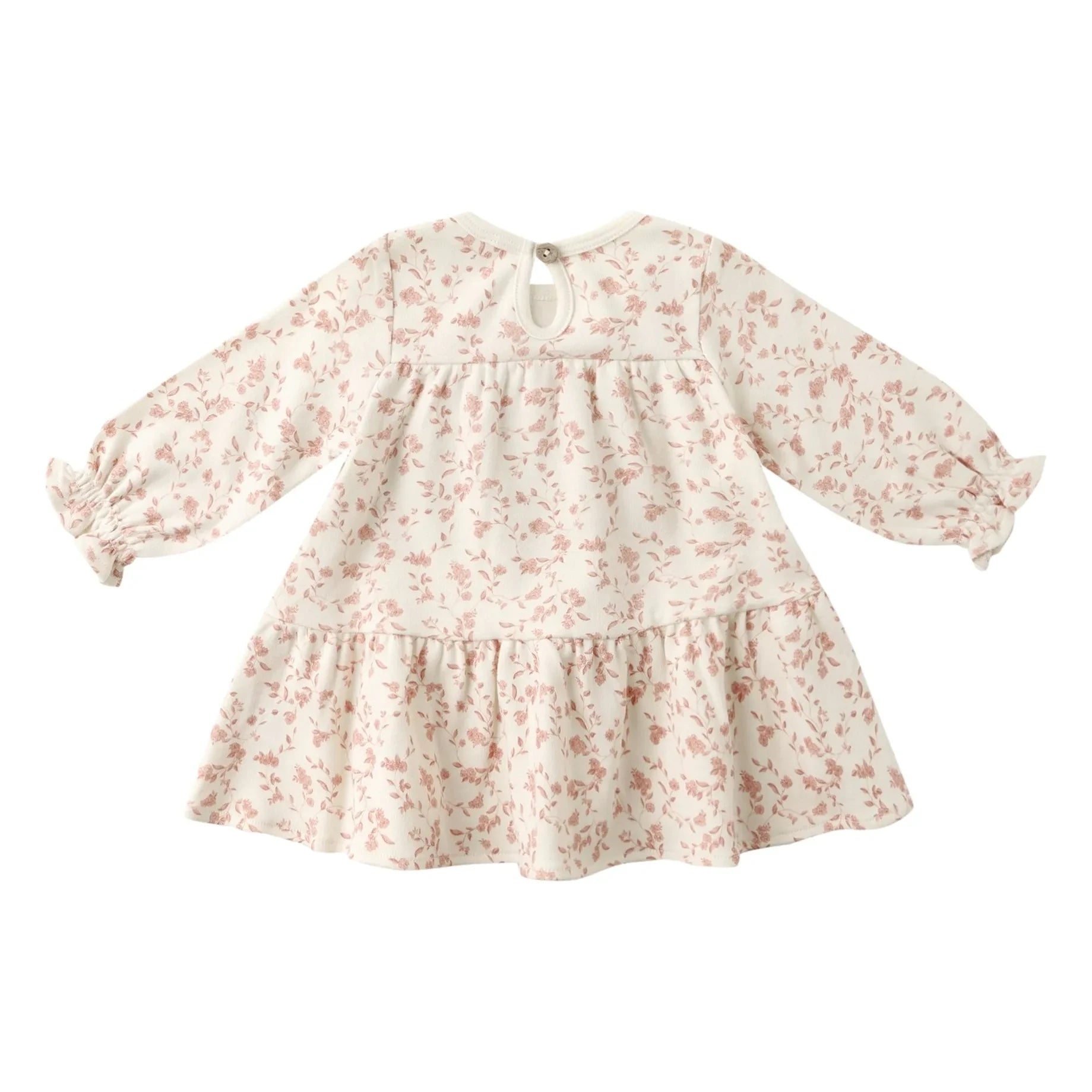 Quincy Mae - Vestido orgánico de algodón con flores | Marfil