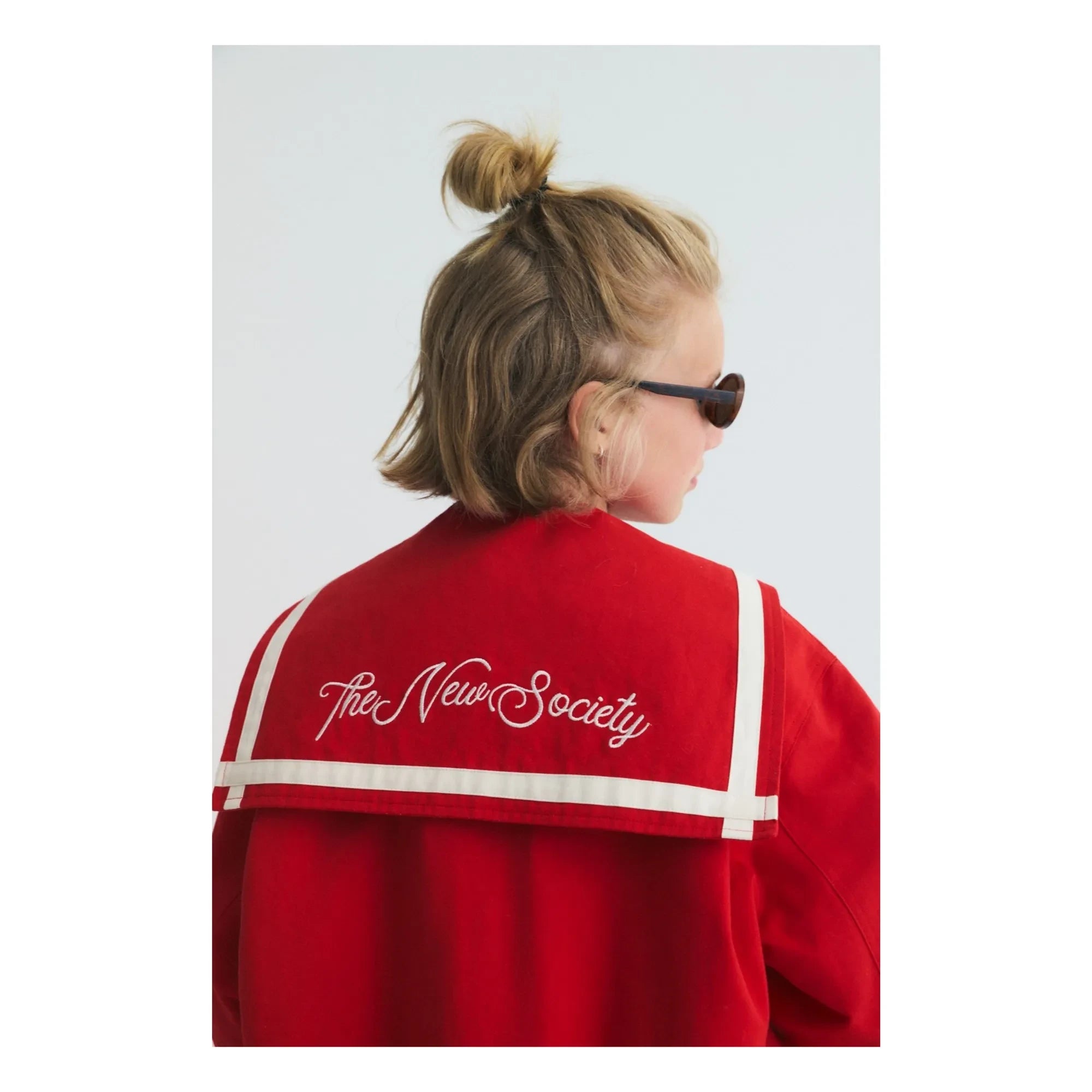 the new society - Bomber con cuello tipo marinero Buttercup | Rojo