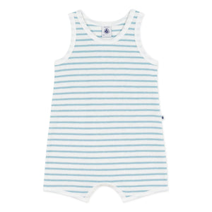 Petit Bateau - Mono de toalla a rayas | Azul