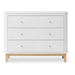 Oliver Furniture - Cómoda de 3 cajones de madera de roble | Roble