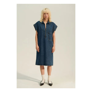 BELLEPIECE - Vestido Vaquero Zafra | Azul Oscuro