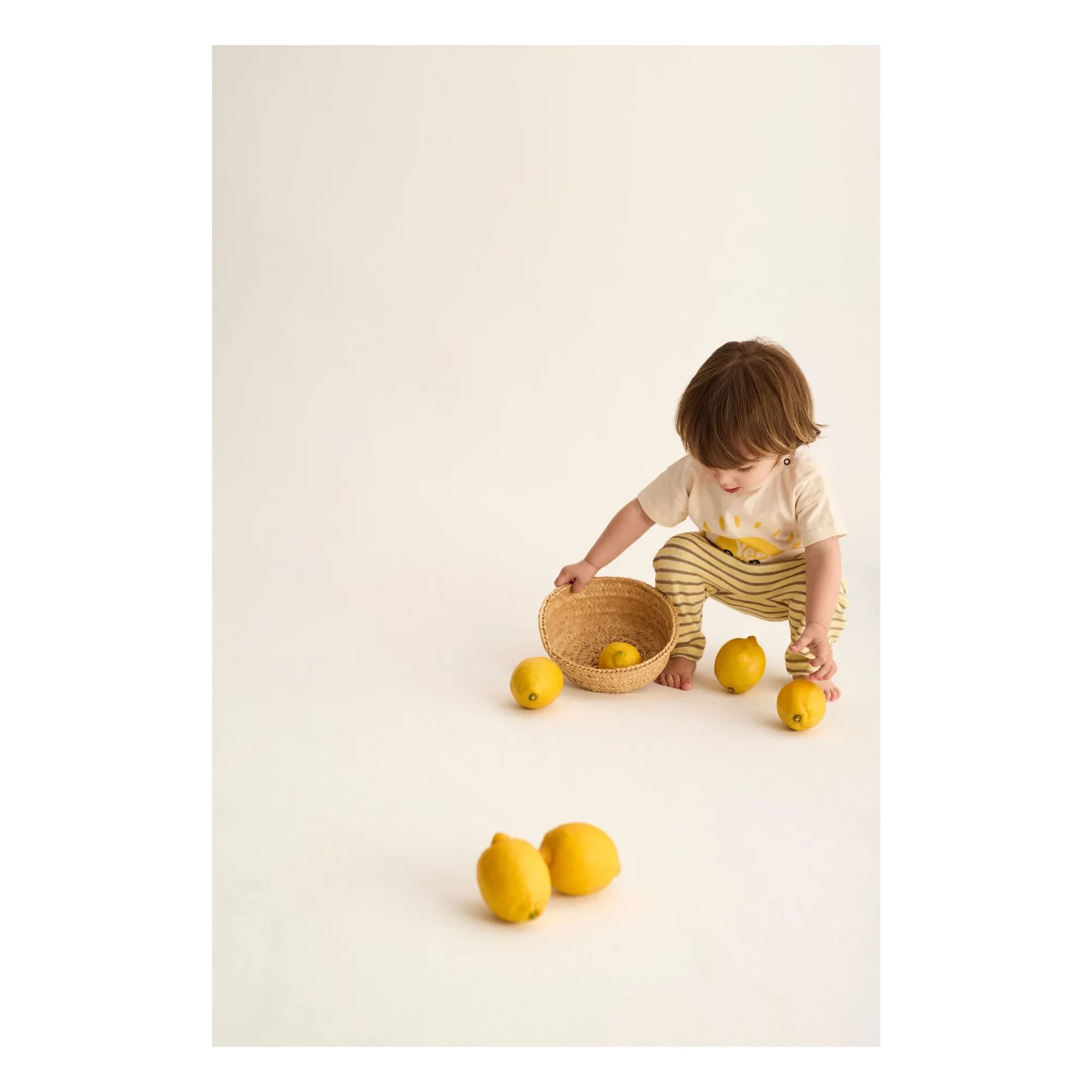 Cozmo - Jasper Leggings de rizo a rayas | Amarillo