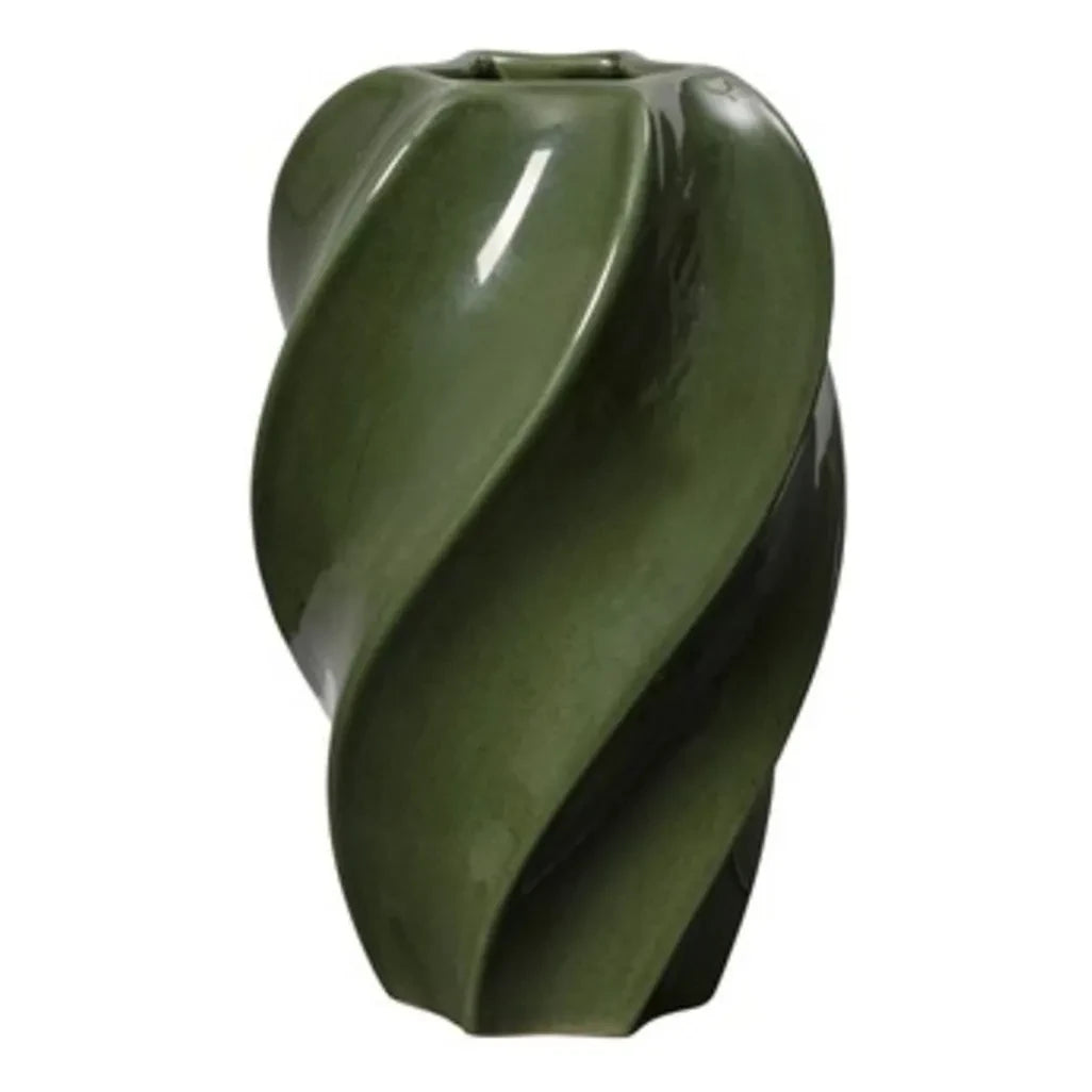 Broste Copenhagen - Jarrón de cerámica de gres Odette | Verde