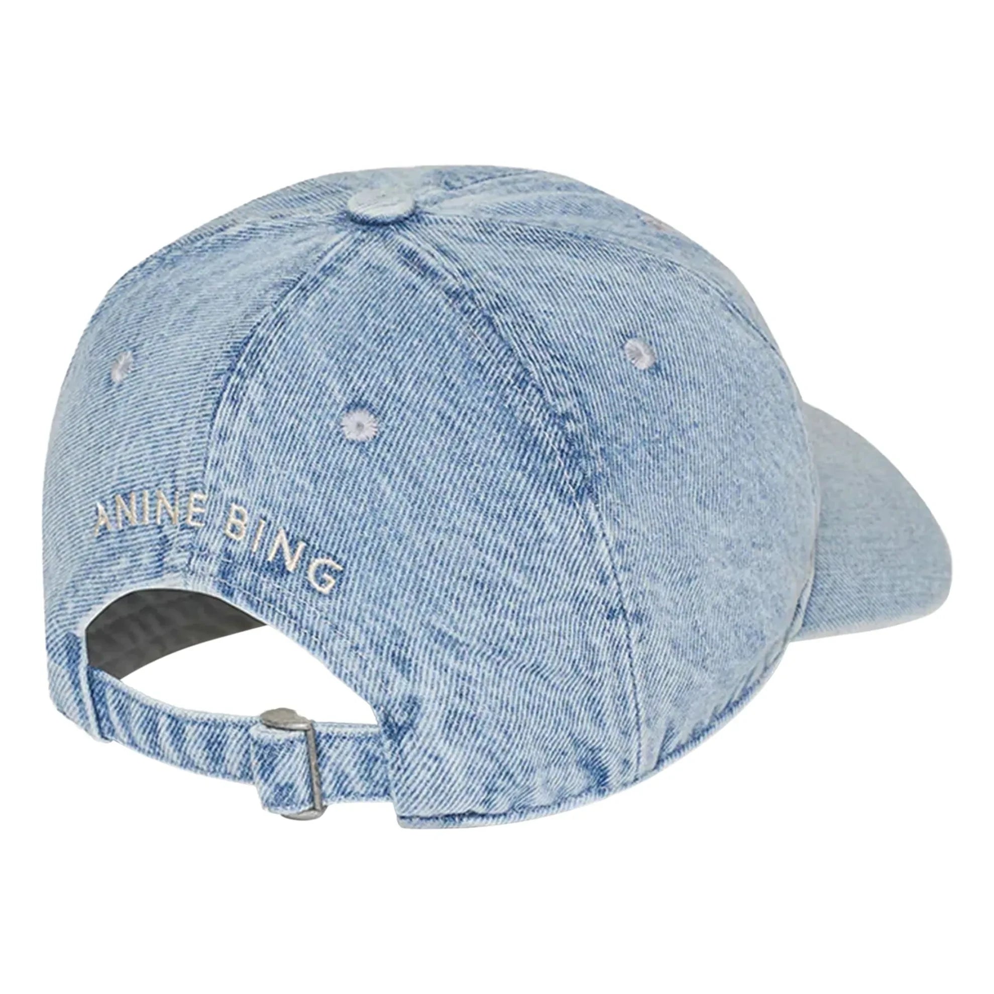 Anine Bing - Jeremy AB Geri Dönüştürülmüş Elyaf Şapka | Denim ağartılmış