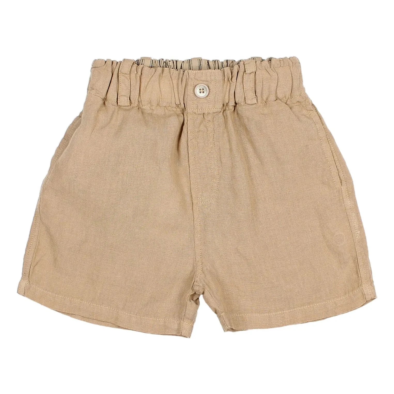 Búho - Pantalones cortos de lino Bermuda | Beige