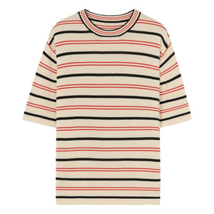 Cordera - Camiseta de algodón orgánico a rayas | Crudo