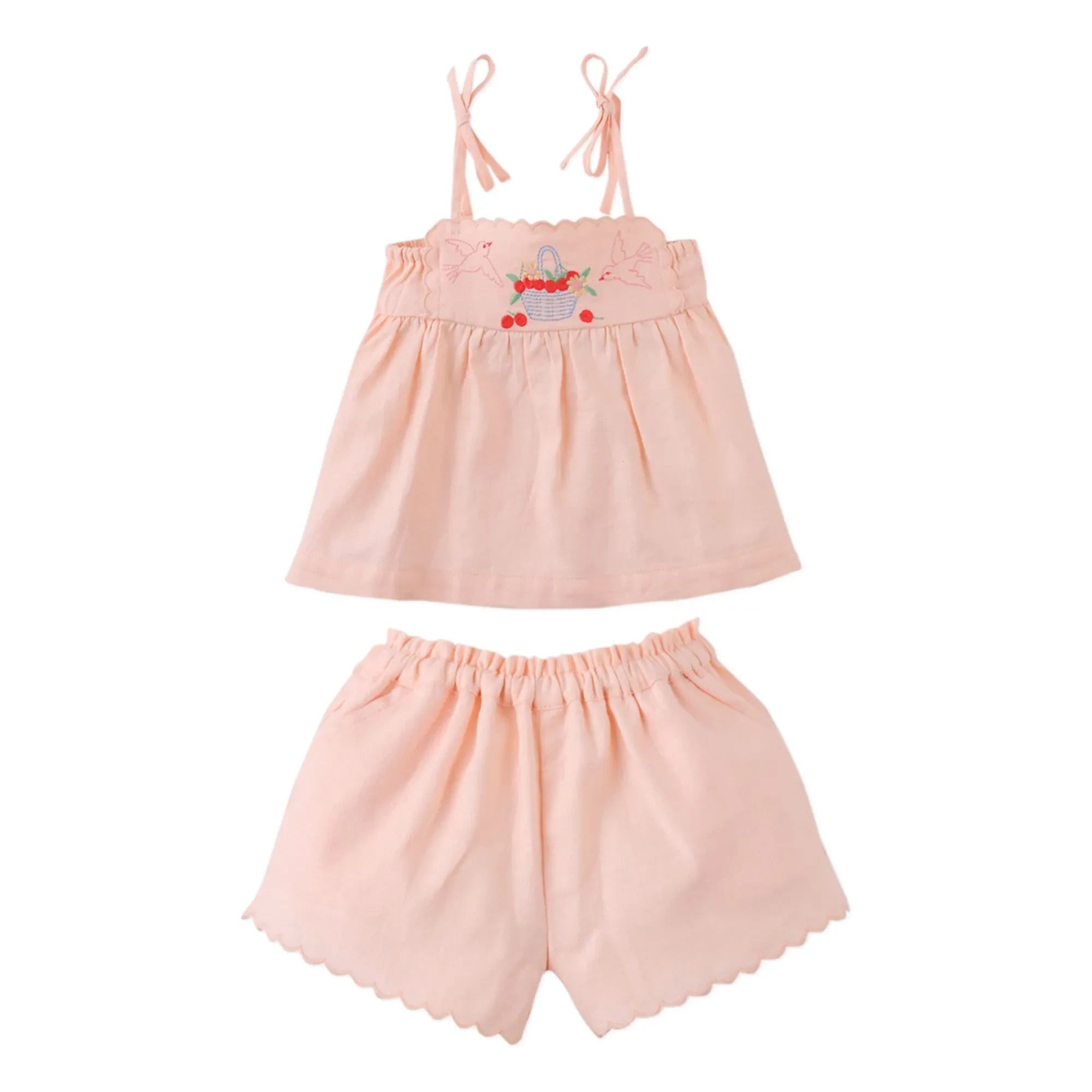 Gingersnaps - Top y Conjunto de Shorts de Lino Hinata | Melocotón