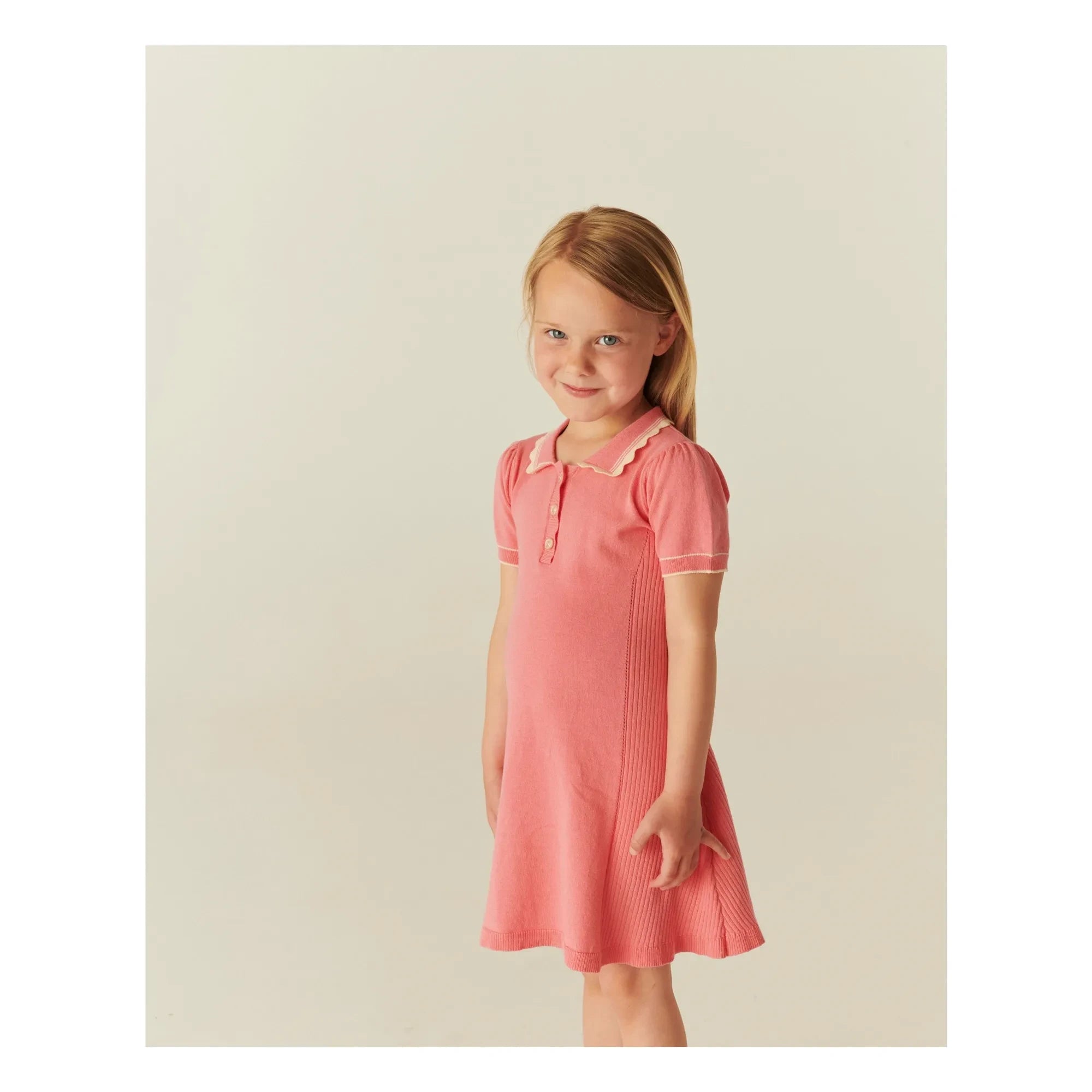Copenhagen Colors - Vestido de punto de algodón orgánico | Rosa claro