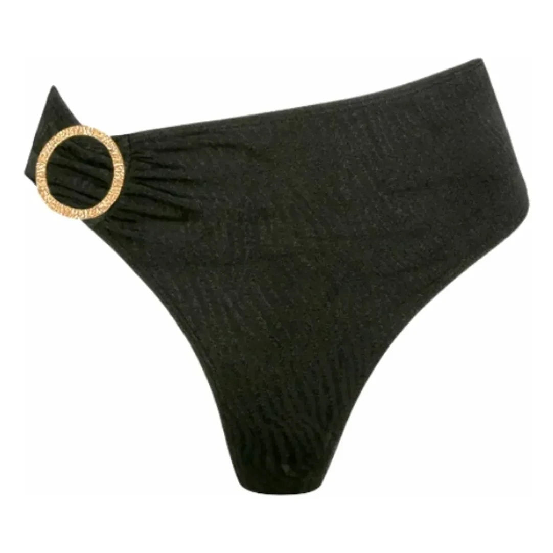 Fresh & Salt - Typha Bikini de Tiro Alto Estampado de Cebra | Negro