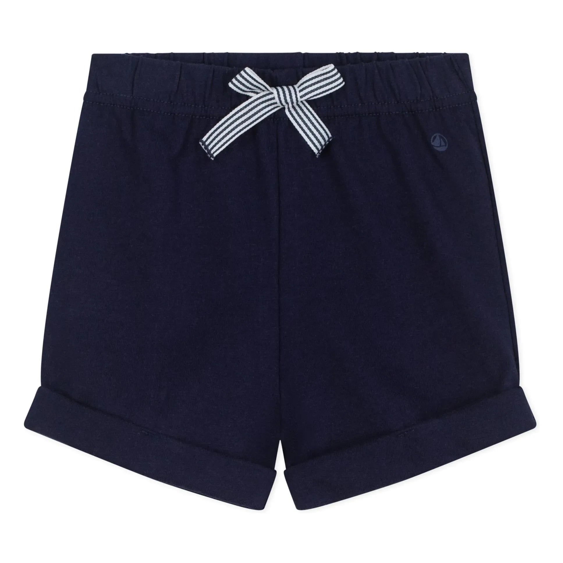 Petit Bateau - Pantalón corto de forro polar de algodón orgánico | Azul noche