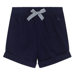 Petit Bateau - Pantalón corto de forro polar de algodón orgánico | Azul noche