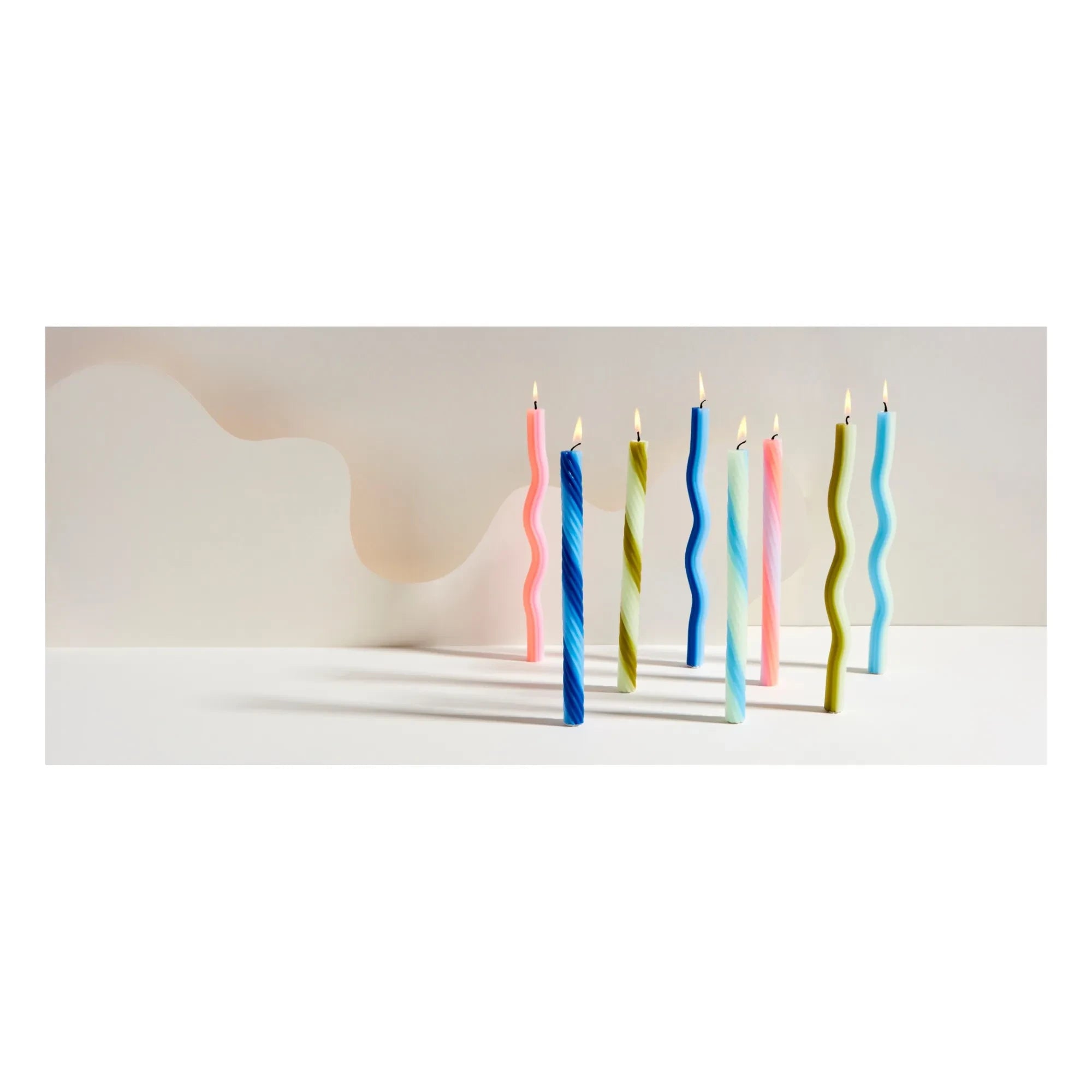 Lex Pott - Velas Wiggle - Set de 2 | Naranja