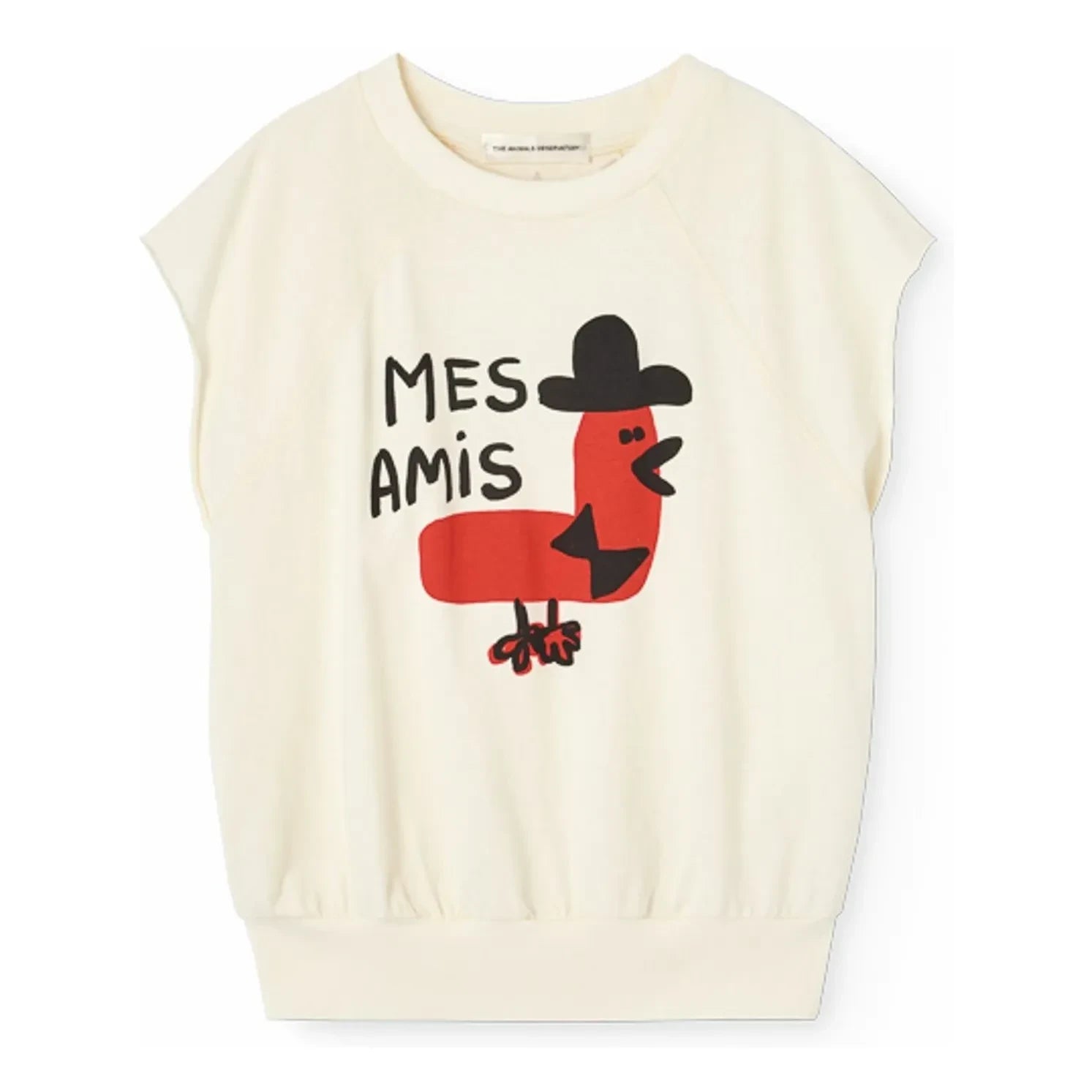 The Animals Observatory - Camiseta Squab Mes Amis Algodón Orgánico | Blanco