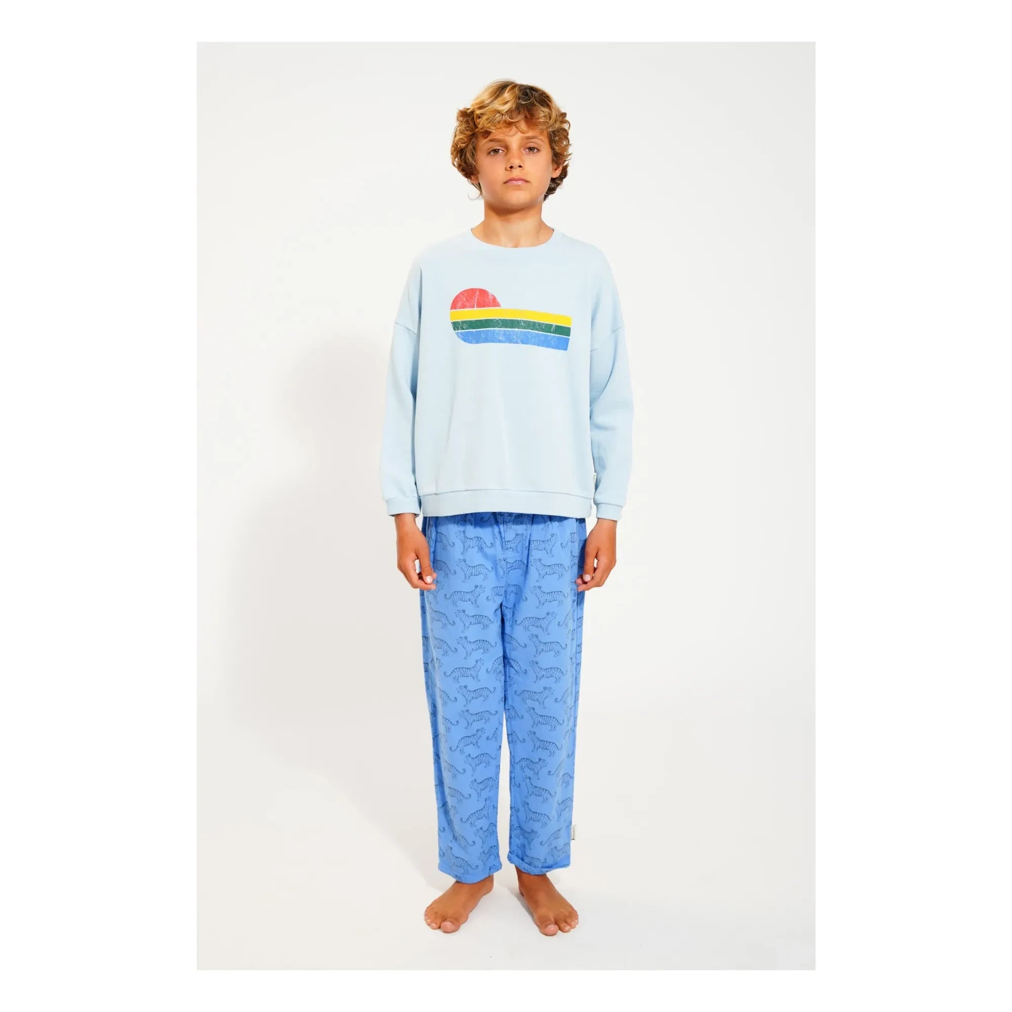 Piupiuchick - Sudadera de algodón orgánico Eighties | Azul claro