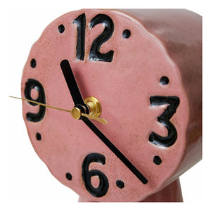 HKliving - Reloj retro de cerámica | Rosa