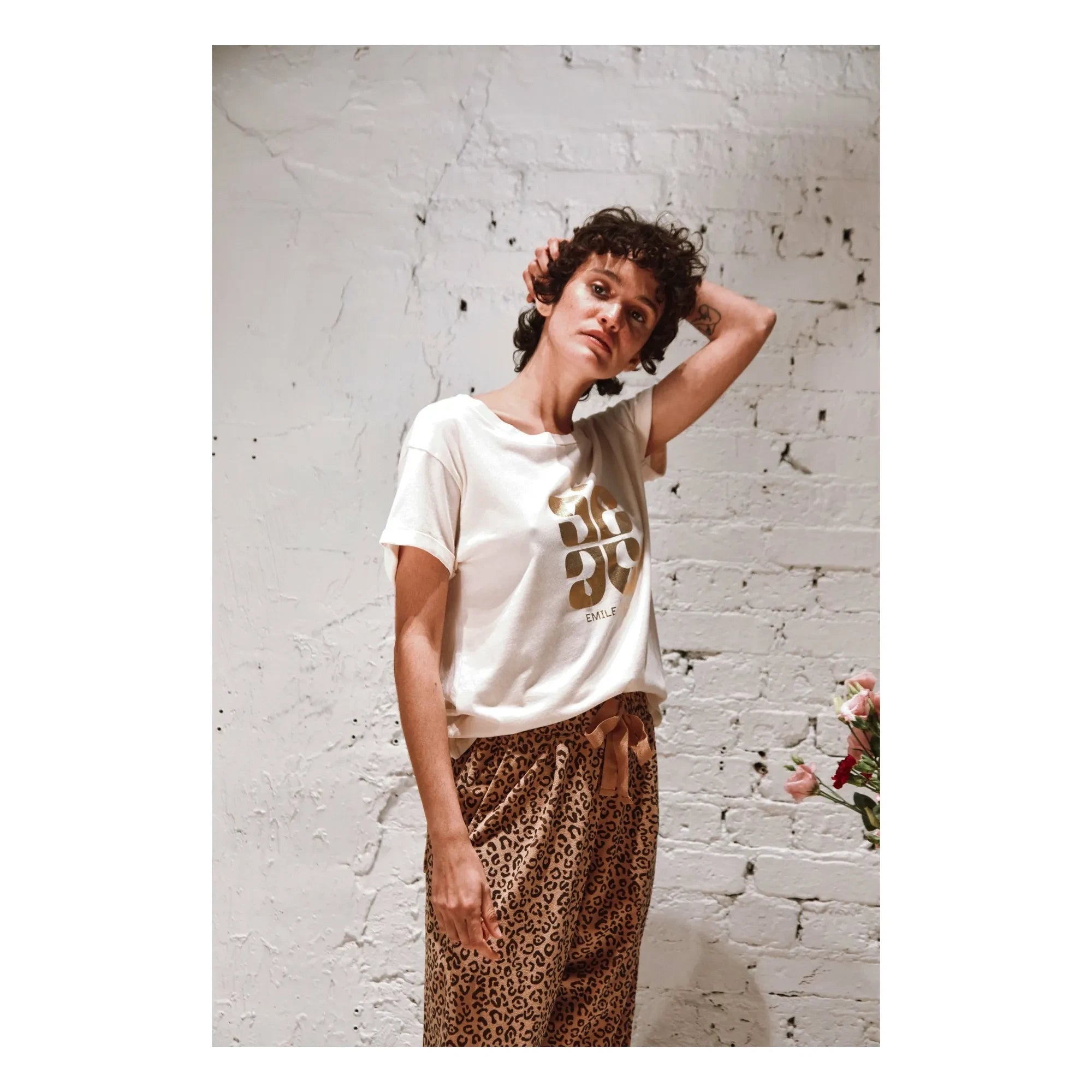 Emile et Ida - Camiseta Boris de algodón orgánico | Crema