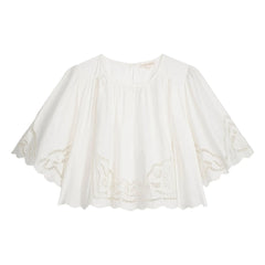 Louise Misha - Blusa Louvia de algodón orgánico | Blanco