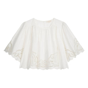Louise Misha - Blusa Louvia de algodón orgánico | Blanco