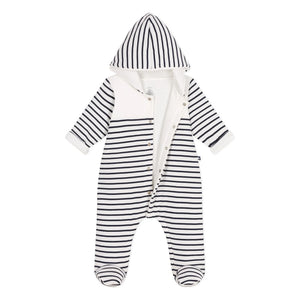 Petit Bateau - Manta piloto de algodón orgánico | Azul marino