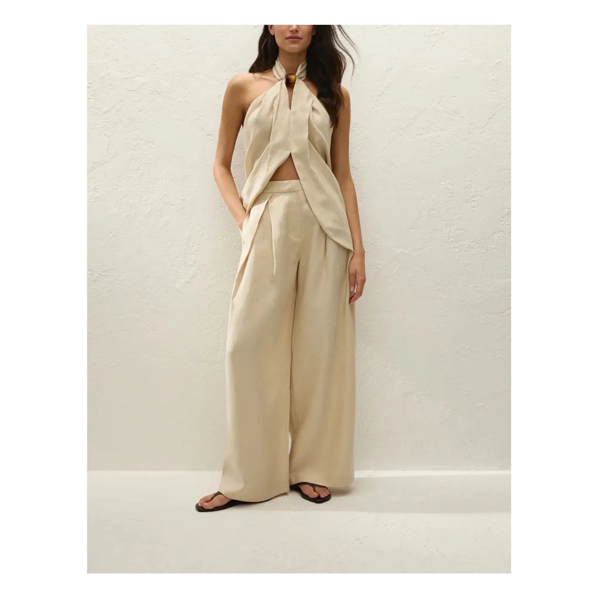 Faithfull the Brand - Top de lino Biba | Panna Cotta