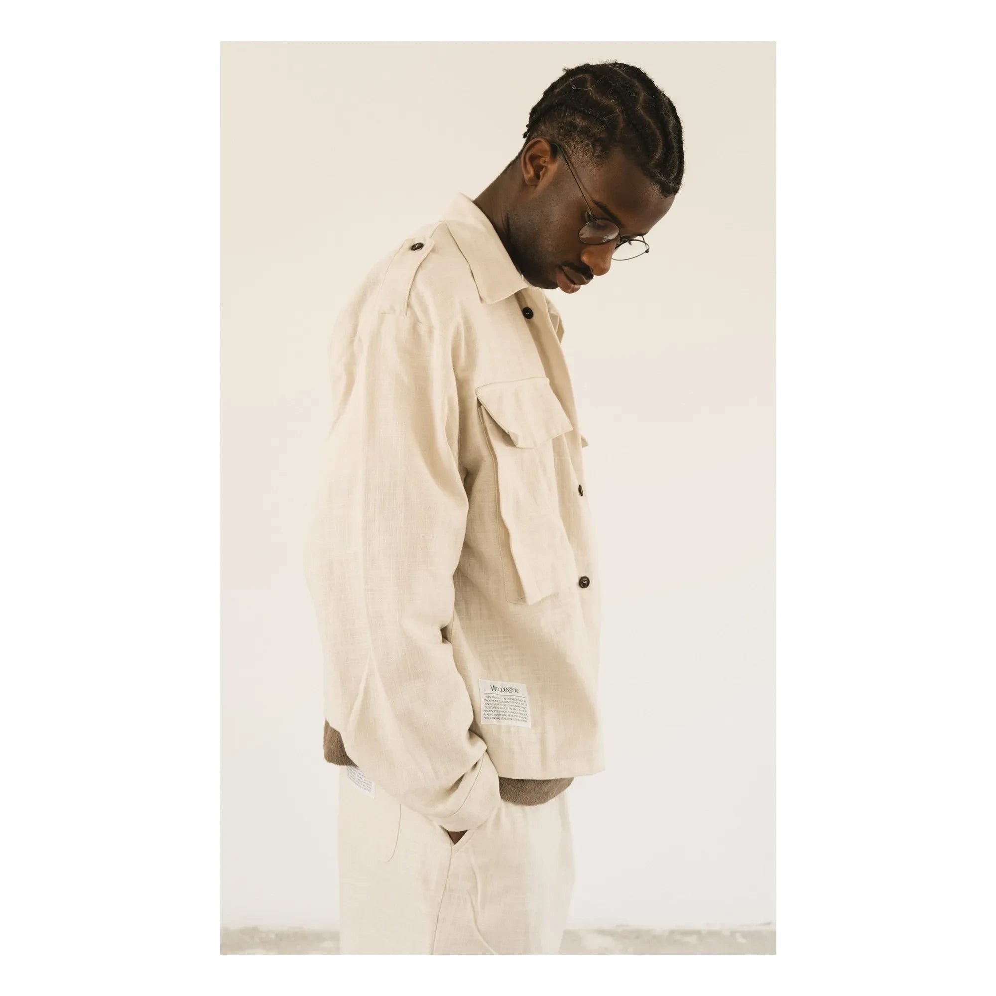 Wooden Store - Sobrecamisa militar | Crema
