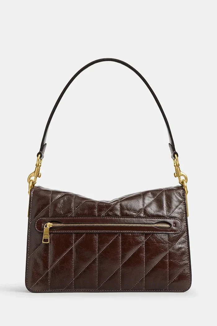 Bolso de hombro Coach Tabby Chain de cuero acolchado
