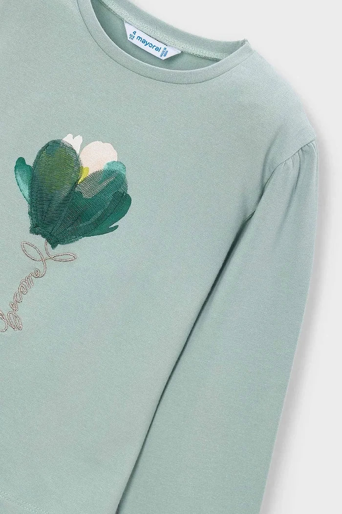 Blusa de manga larga de algodón para niños Mayoral