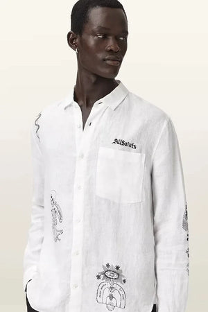 Camisa de lino para hombre AllSaints TERROR