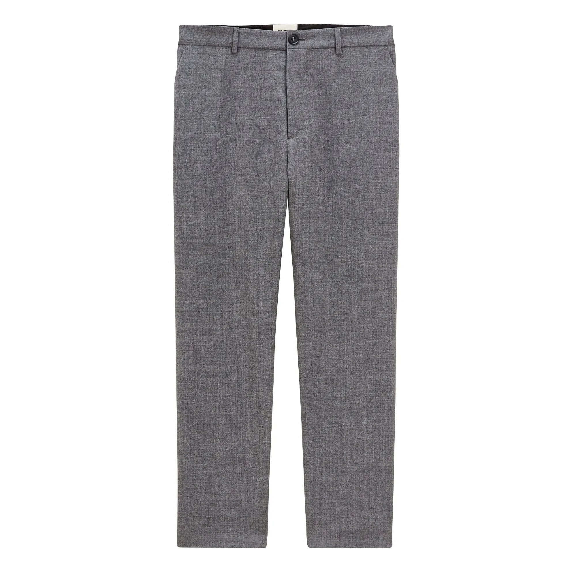 Noyoco - Pantalón de lana de corte recto | Gris oscuro