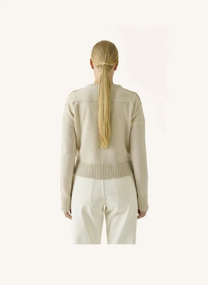 Soeur - Virginia Cardigan con lana merino | Heather beige