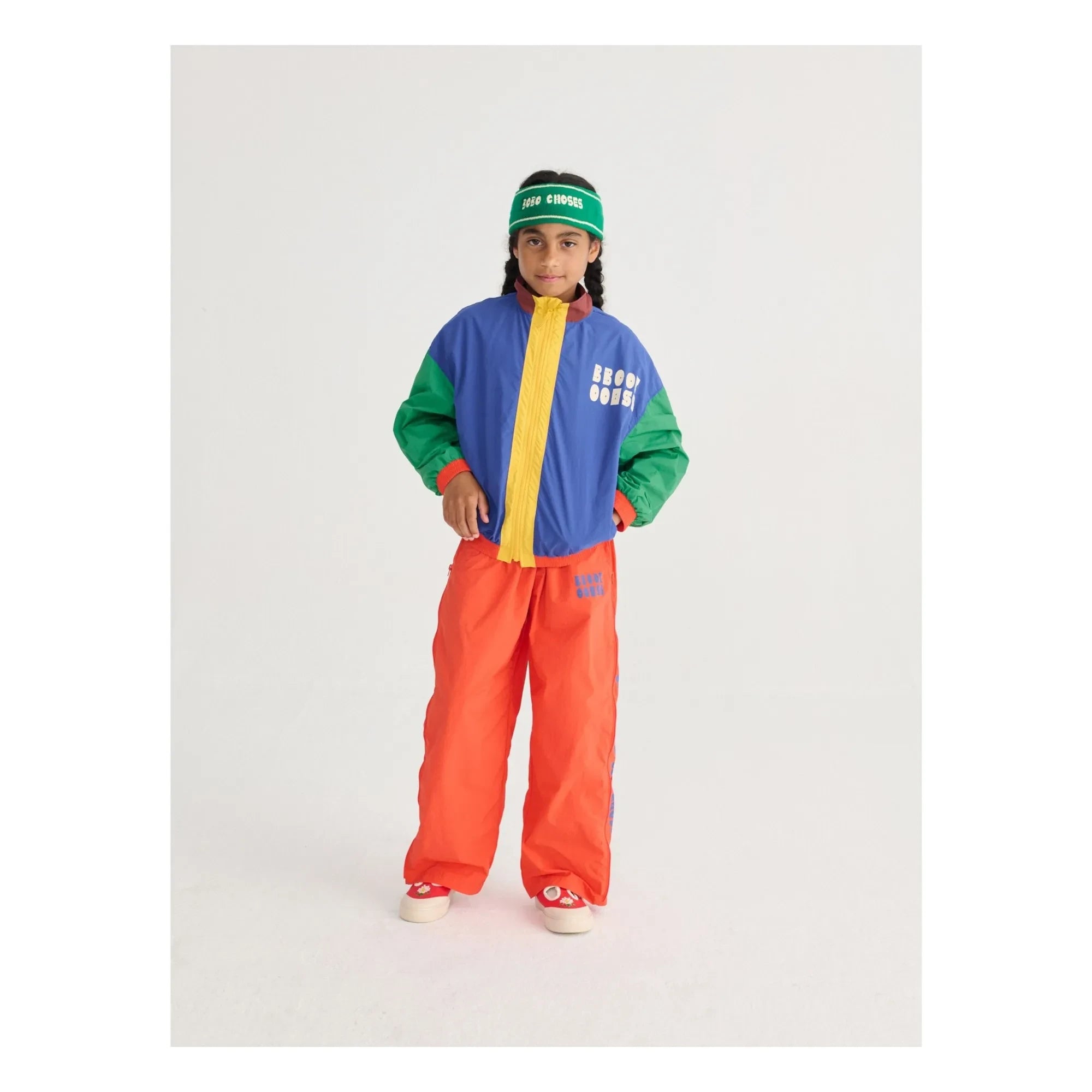 Bobo Choses - Chaqueta de chándal de fibra reciclada con bloques de color | Azul