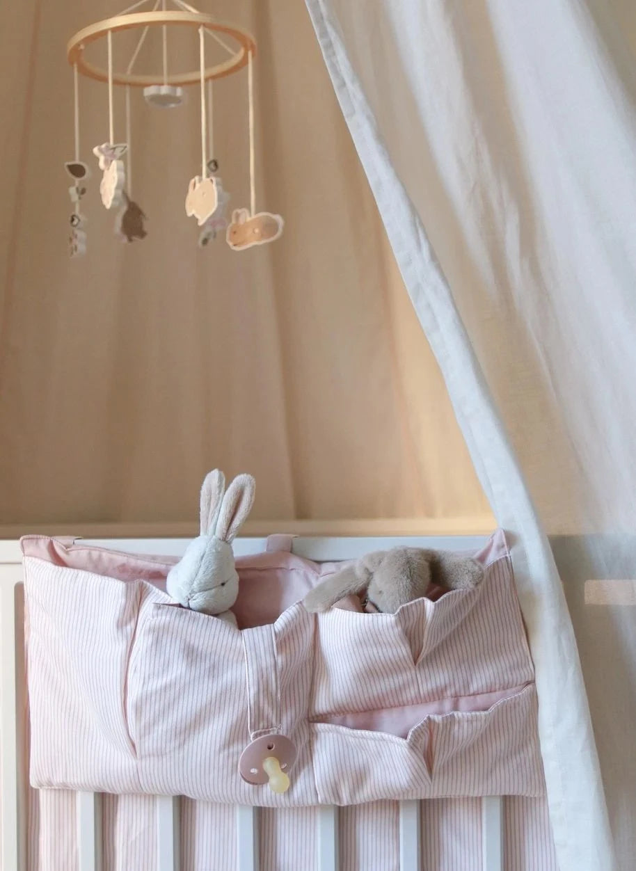 Cam Cam - Conjunto de Cama de Cuna de Rayas Clásicas | Rosa