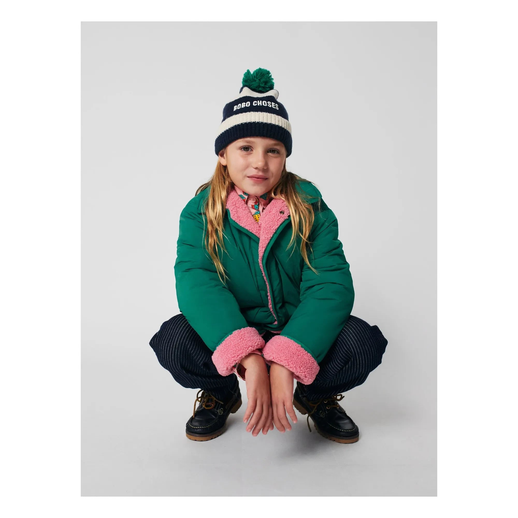 Bobo Choses - Chaqueta de fibra reciclada impermeable de doble cara | Verde