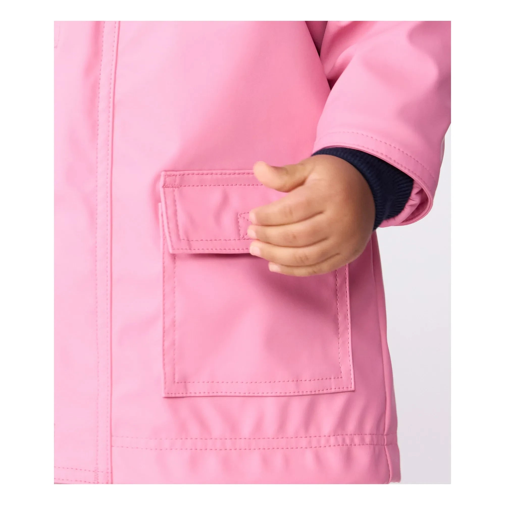 Petit Bateau - Chubasquero icónico de fibras recicladas para bebé | Rosa dulce