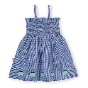 Goldie + Ace - Vestido Gingham Fruncido | Azul