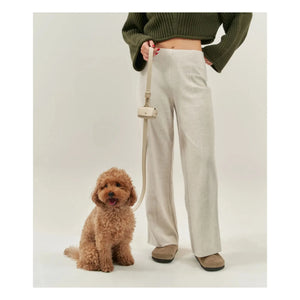 Cafide - Collar de perro de cuero vegano | Beige