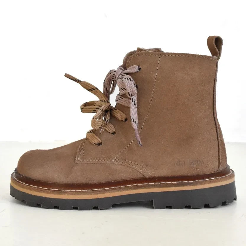 du Loua - Botas Charly de ante con cordones | Beige
