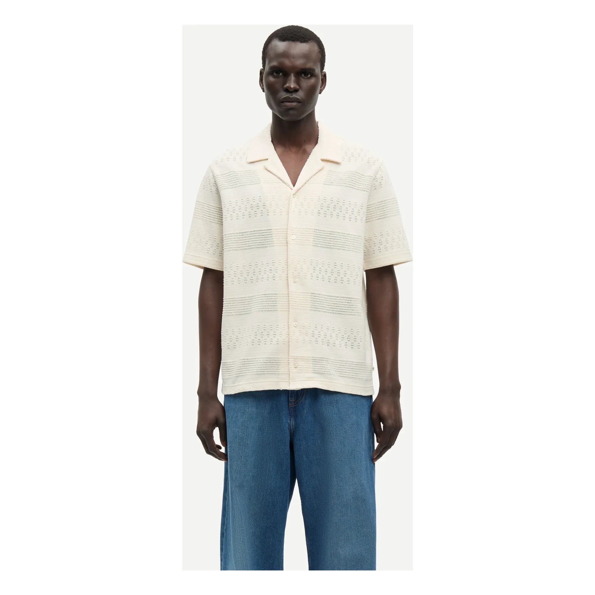 Samsoe Samsoe - Camisa Samartin de algodón de manga corta | Crema