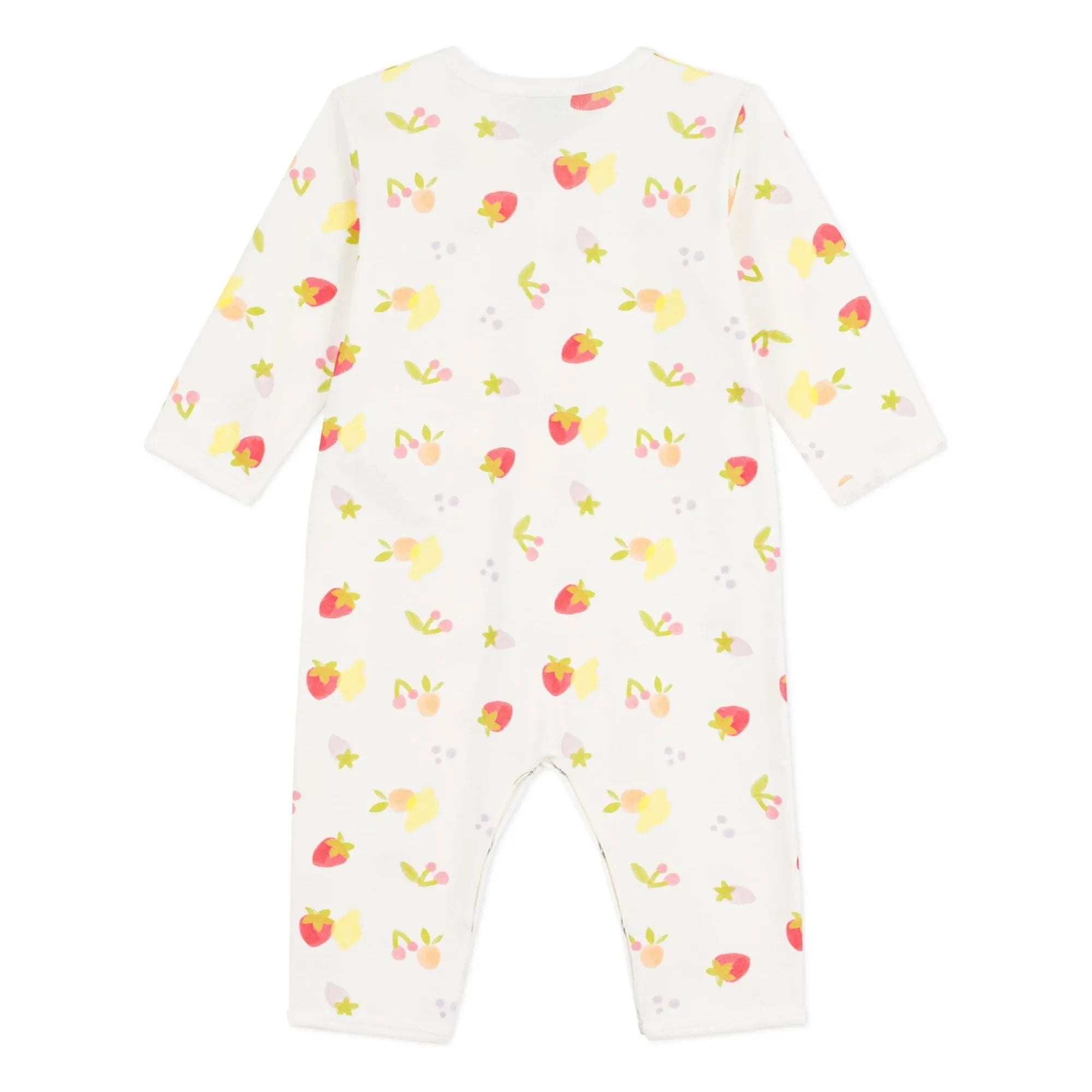 Petit Bateau - Saco de Dormir de Algodón Orgánico con Estampado de Frutas | Blanco