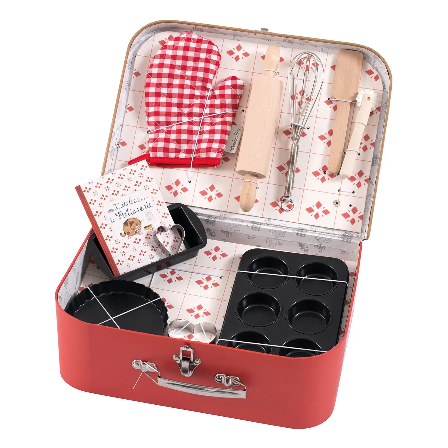 Moulin Roty - Juego de Pasta - 11 Accesorios | Rojo