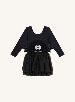 Stella McCartney Kids - Vestido de tul con motivo de araña | Negro