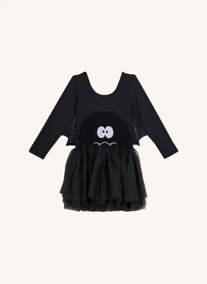 Stella McCartney Kids - Vestido de tul con motivo de araña | Negro