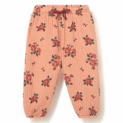 Cozmo - Beca Çiçekli Pantolon | Şeftali